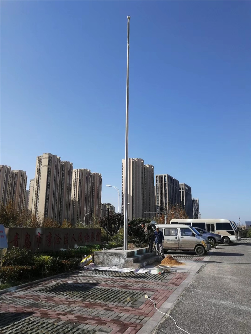 李滄(cāng)區人民檢(jiǎn)查院旗杆案裝完成